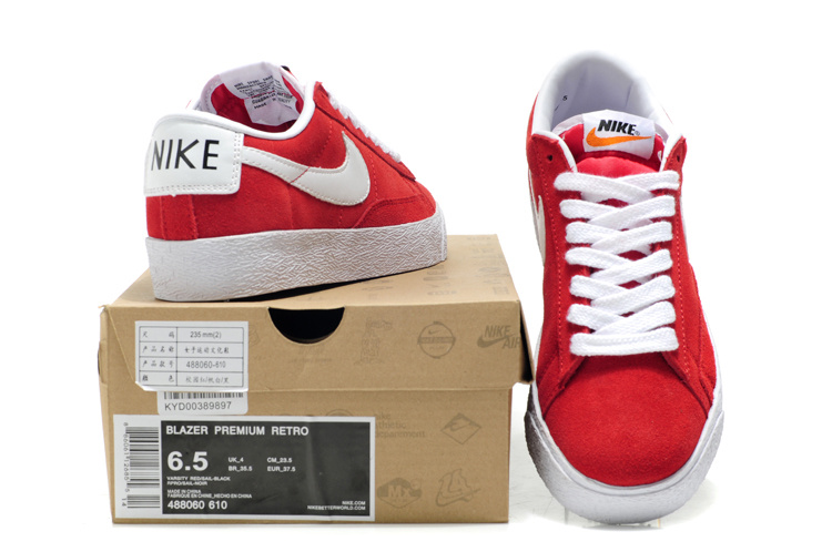 nike blazer low femme rouge